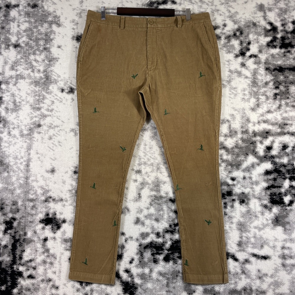 Vineyard Vines Slim Fit Breaker Pant Corduroy Ducks Embroidered Preppy‎